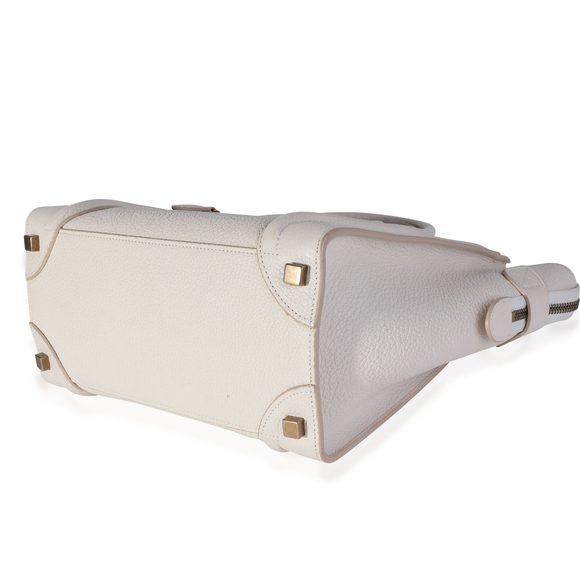 Celine Off-White Chèvre Micro Luggage Tote - Picture 5 of 7